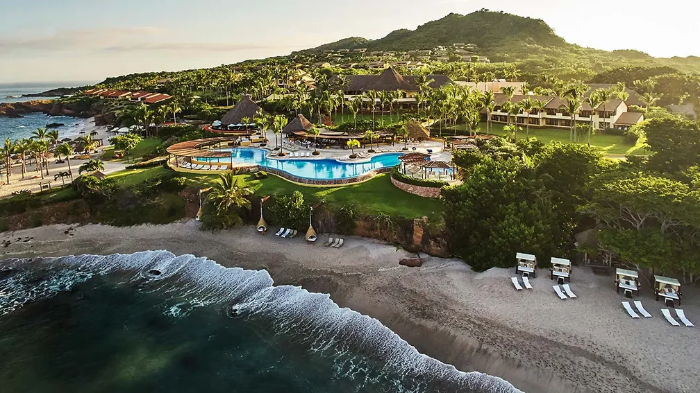 Four Seasons Resort Punta Mita luxury beachfront resort with tropical pools and oceanfront villas in Punta Mita, Mexico.