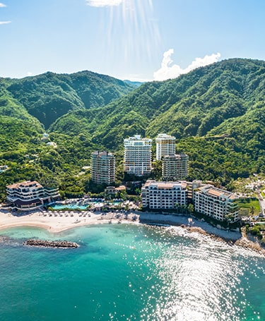 Garza Blanca Preserve Resort and Spa luxury oceanfront resort with infinity pools and jungle surroundings in Puerto Vallarta, Mexico.
