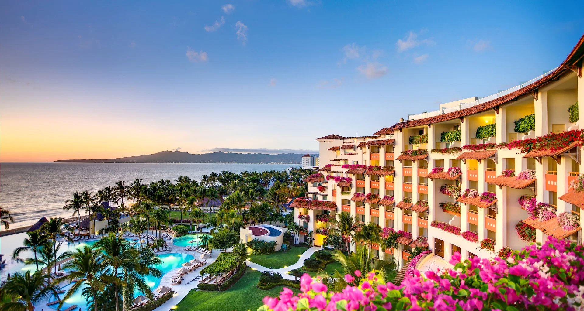 Grand Velas Riviera Nayarit luxury all-inclusive resort with beachfront infinity pools and upscale suites in Mexico.
