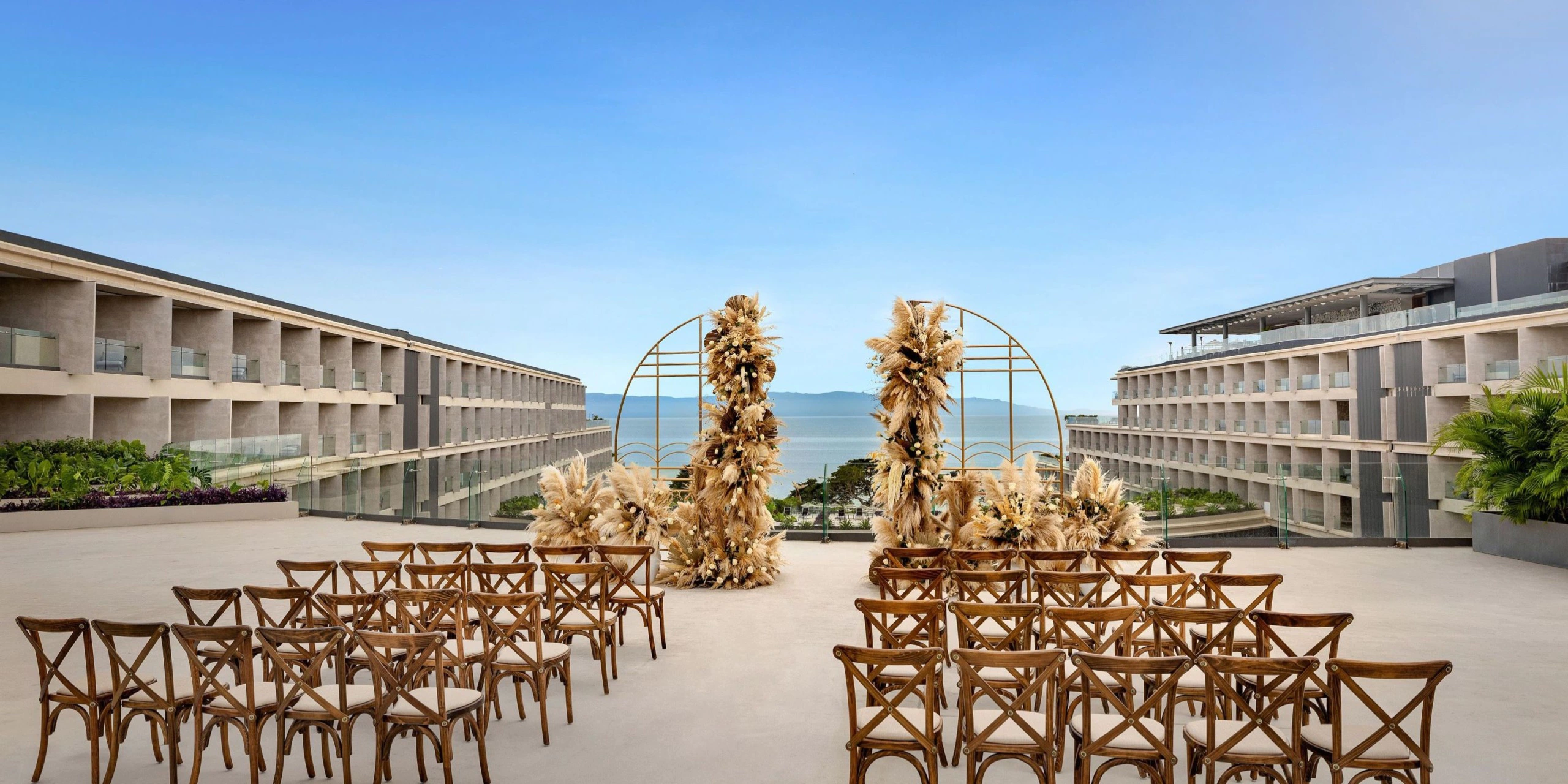 Moon Deck rooftop venue with ocean views for weddings at Dreams Bahia Mita Surf & Spa Resort