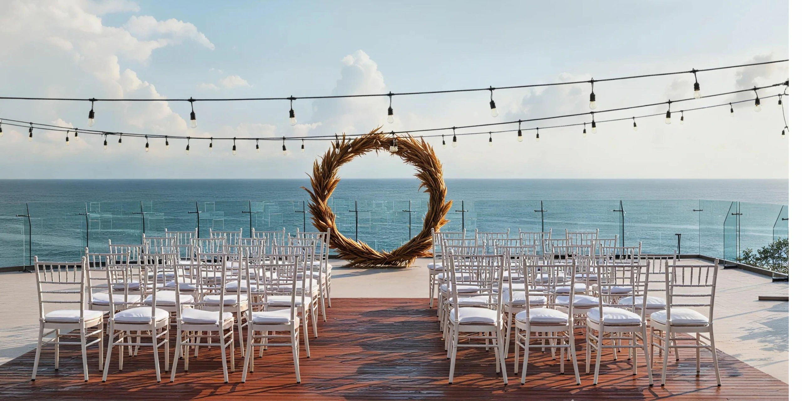 Presidential Terrace Marietas oceanview terrace for weddings at Dreams Bahia Mita Surf & Spa Resort