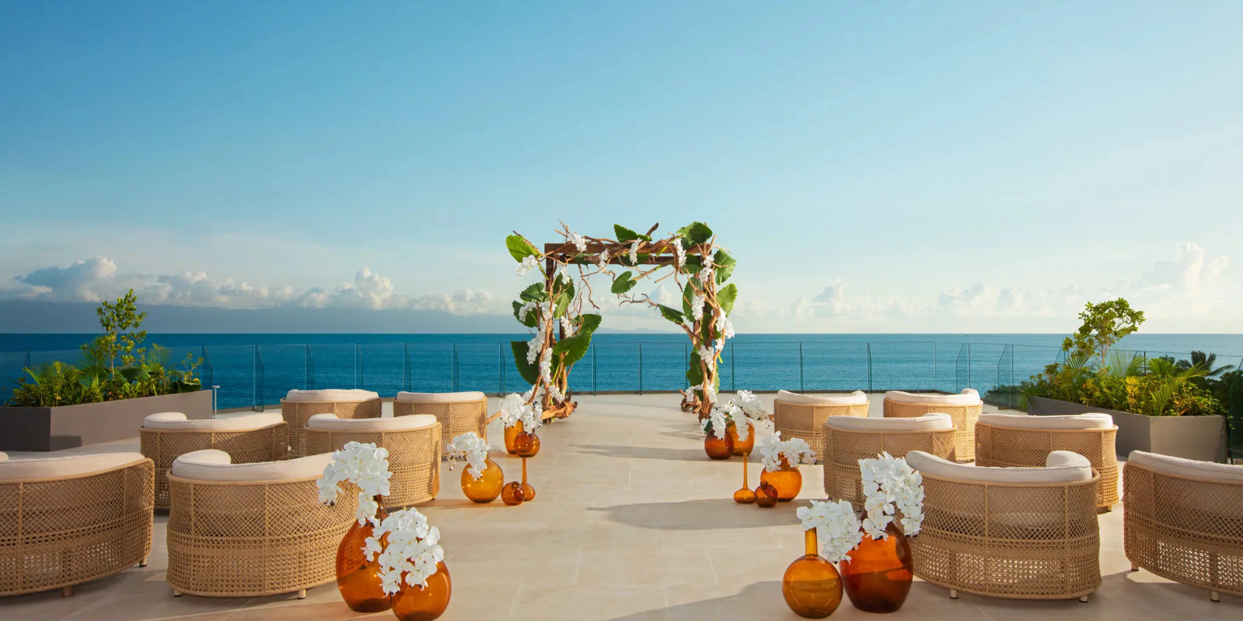 Presidential Terrace Sayulita adults-only oceanview terrace for weddings at Dreams Bahia Mita Surf & Spa Resort