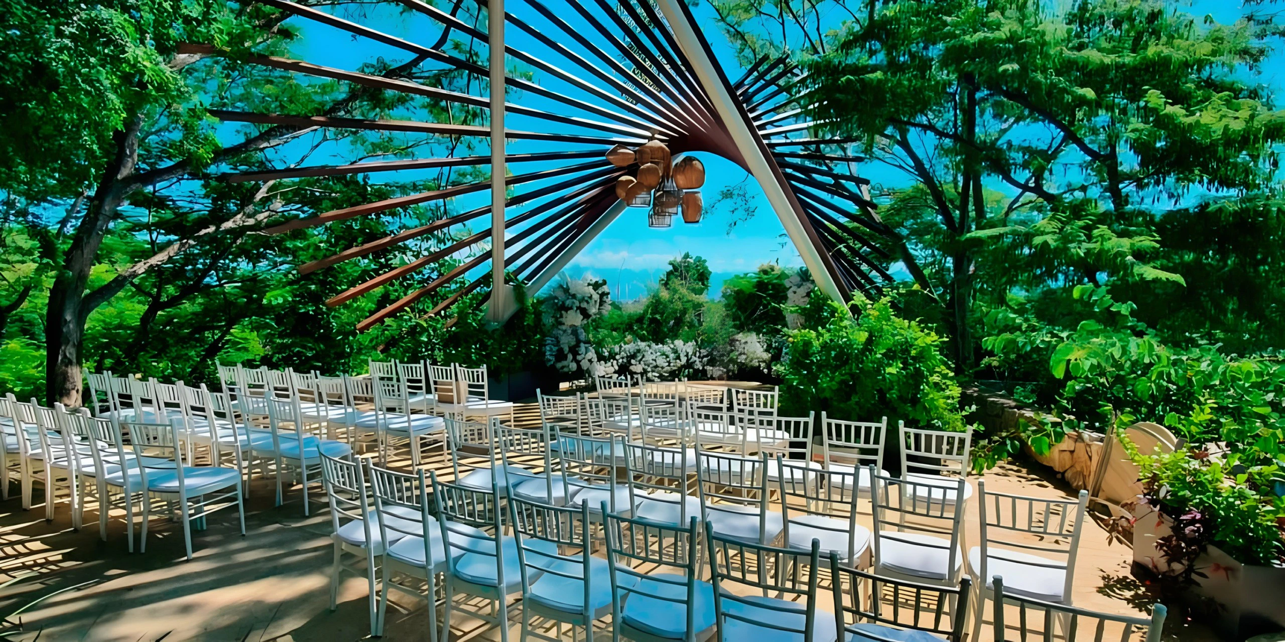 The Nest intimate terrace venue with ocean views for weddings at Dreams Bahia Mita Surf & Spa Resort